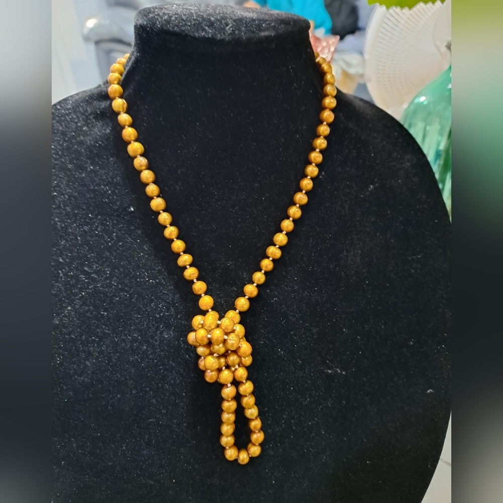 Fresh Water Potato shaped Aztec gold pearl necklace